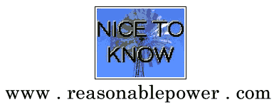 The Nice to Know series at reasonablepower.com